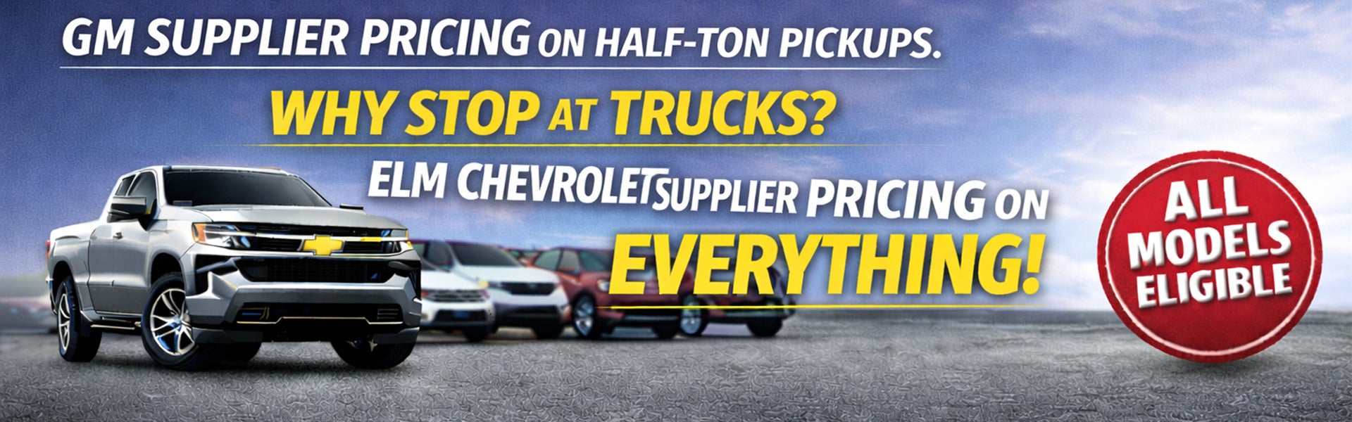 GM Supplier pricing on Half-Ton Pickups
